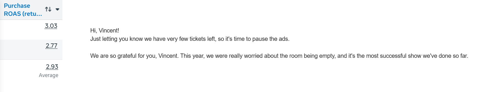 Live event sold out proof